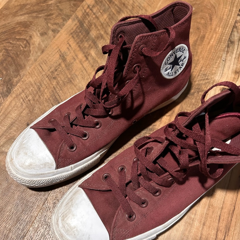 Converse Burgundy Canvas High-Tops